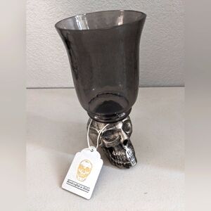 Halloween Skull Candle Holder Decor Vamp Witchy Dark Academia Metal Gift
